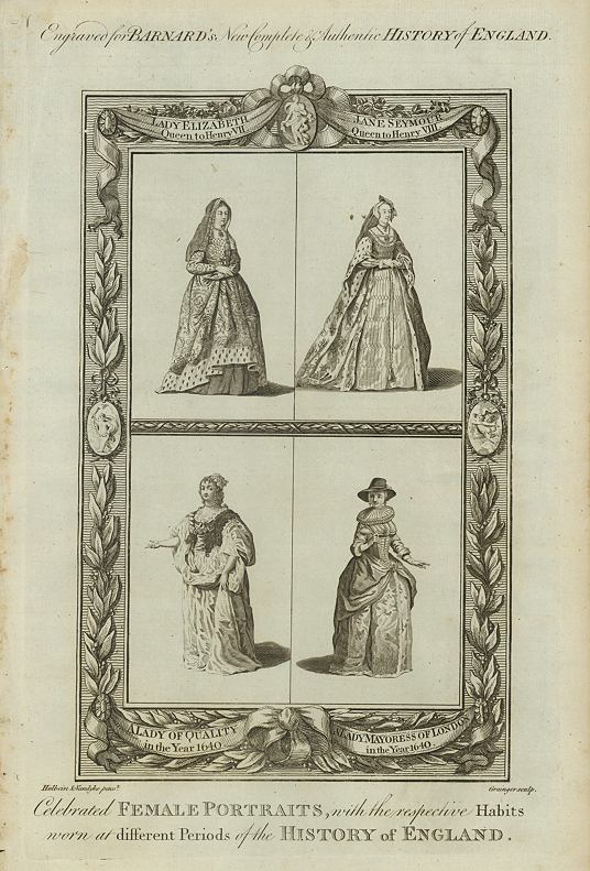 English historical fashion, published 1783