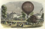 Nottinghamshire, Basford Park fair, with a balloon, 1859