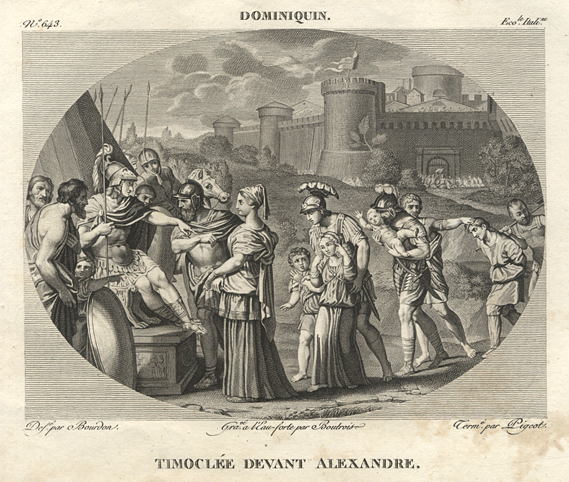 Timoclee Devant Alexandre, after Domenichino, 1814