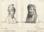 Busts of Achilles and Bacchus, sculpture, 1814