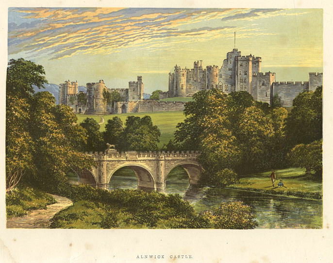 Northumberland, Alnwick Castle, 1880