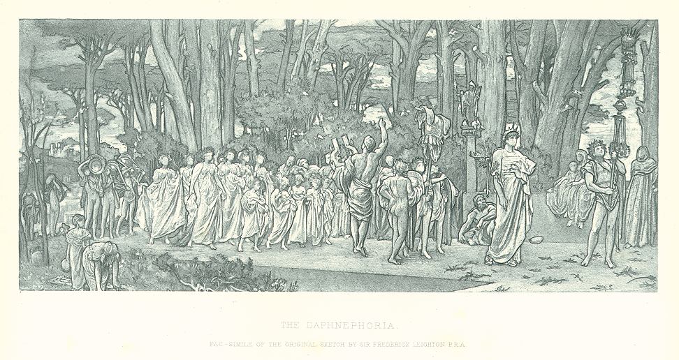 The Daphnephoria, facsimile of a drawing by Frederick Leighton, 1881