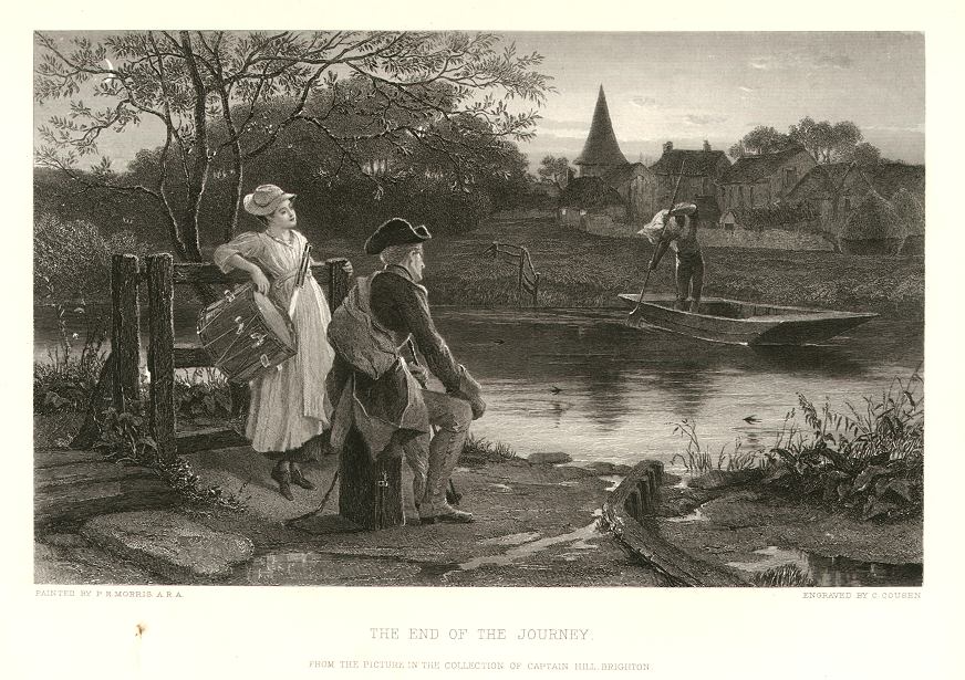 The End of the Journey, engraving after P.R.Morris, 1881