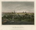 Egypt, Pyramids from Old Cairo, 1813