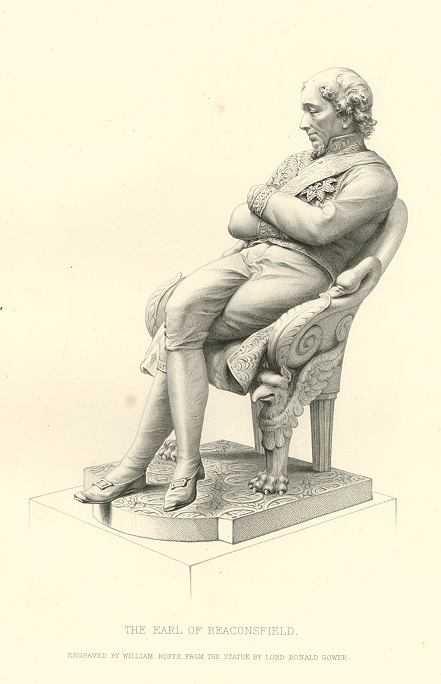 Earl of Beaconsfield, sculpture, 1882