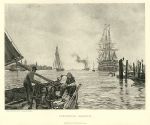 'Portsmouth Harbour', photogravure after C.Napier Hemy, 1882