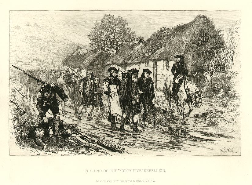 'The End of the 'Forty Five' Rebellion', etching by W.B.Hole, 1882