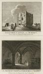 Surrey, Guildford Castle & old Crypt (2 views), 1786