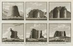Scotland, Danish Forts & Pictish Hunting Houses (6 views), 1786