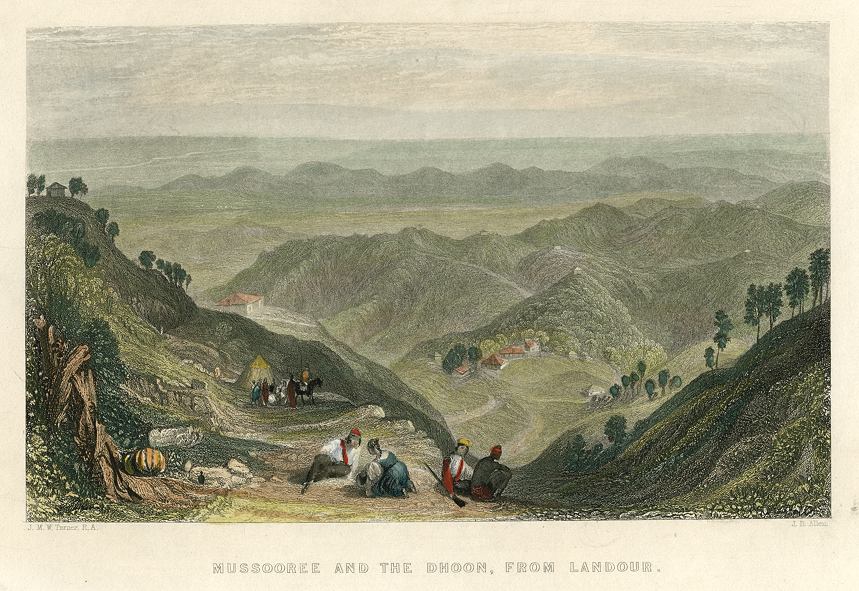 India, Mussooree and the Dhoon from Landour, 1860