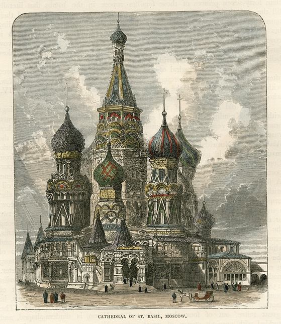 Russia, Moscow, St.Basil's Cathedral, 1889