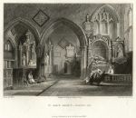 Surrey, Reigate, St.Mary's Church Interior, 1845