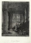 Scotland, Roslyn Chapel interior, 1835