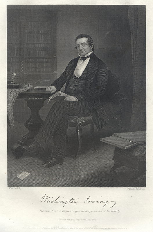 USA, Washington Irving after Alonzo Chappel, 1861