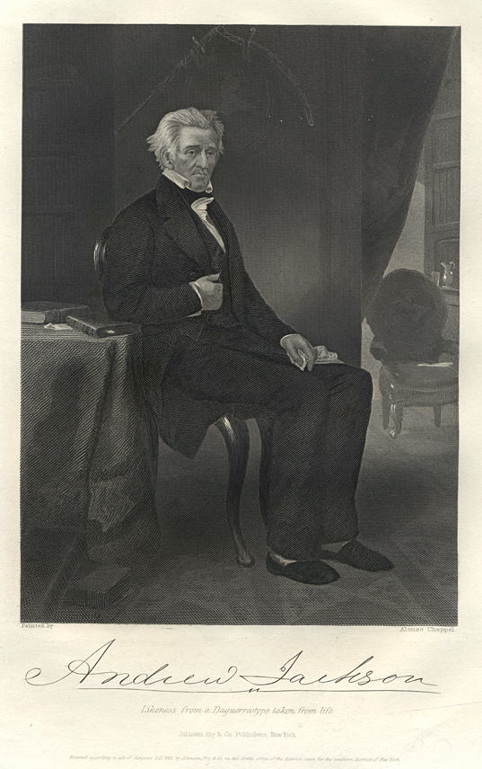 USA, Andrew Jackson after Alonzo Chappel, 1861