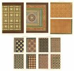 Minton tiles, set of 5 prints, 1851
