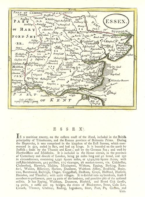 Essex county map, 1786