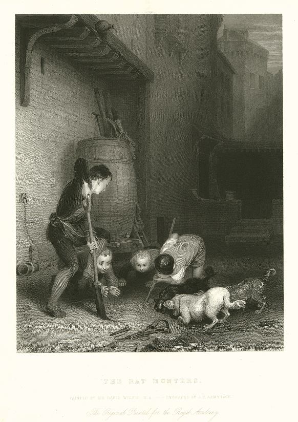 The Rat Hunters, after David Wilkie, 1846