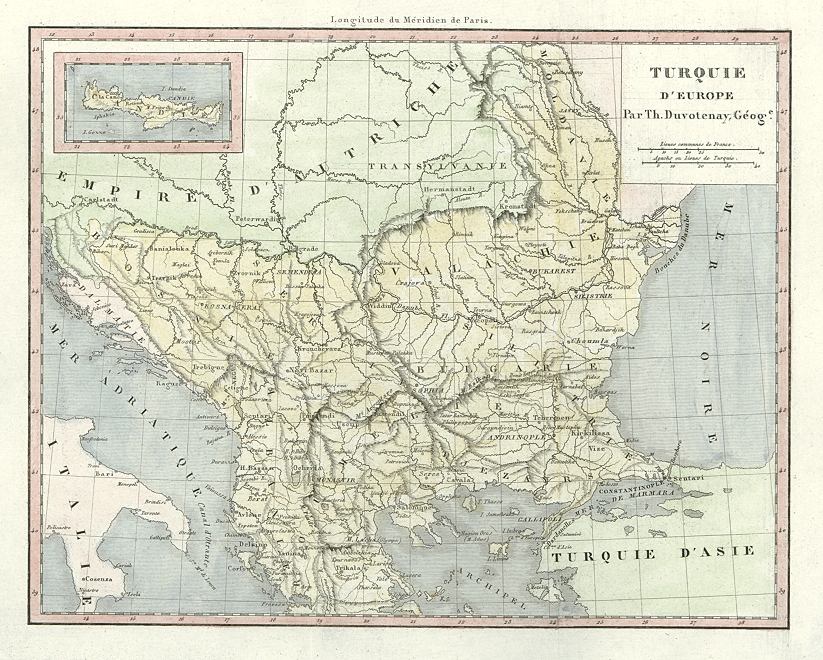 Turkey in Europe map, 1847