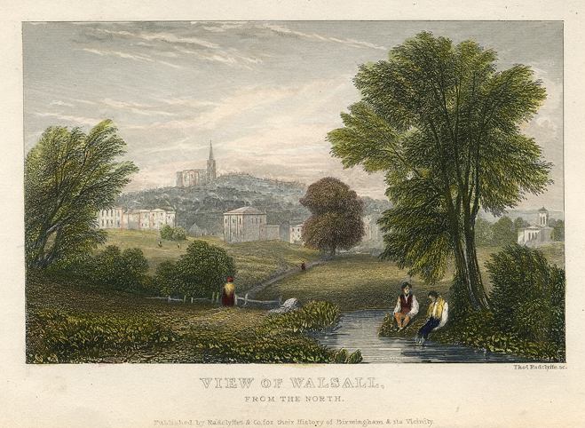 Staffordshire, Walsall view, 1836