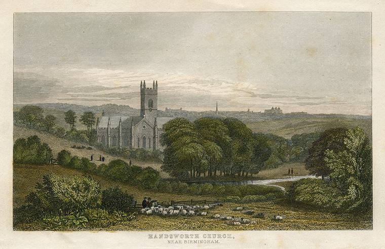 Warwickshire, Handsworth view (Birmingham), 1836