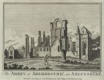 Scotland, Arbroath, Abbey at Aberbrothic in Angusshire, 1786