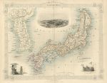 Japan and Korea, Tallis/Rapkin map, 1853