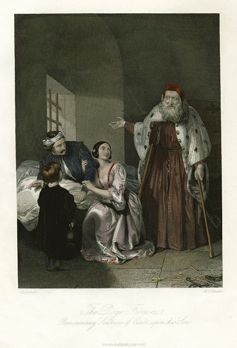 The Doge Foscari, pronouncing sentence of Exile upon his Son, 1849