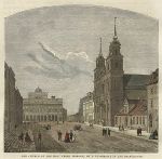 Poland, Warsaw, Church of the Holy Cross & University, 1889