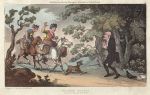 Dr. Syntax bound to tree by Highwaymen, 1812
