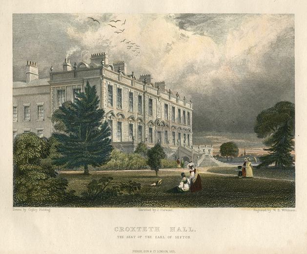 Lancashire, Croxteth Hall, 1836