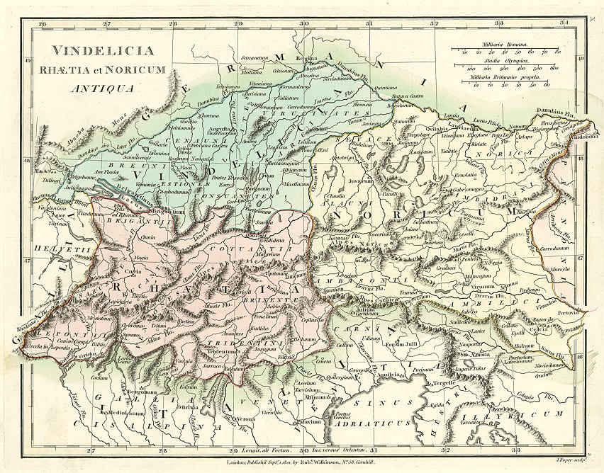 Ancient Vindelicia, Rhaetia & Noricum, 1801