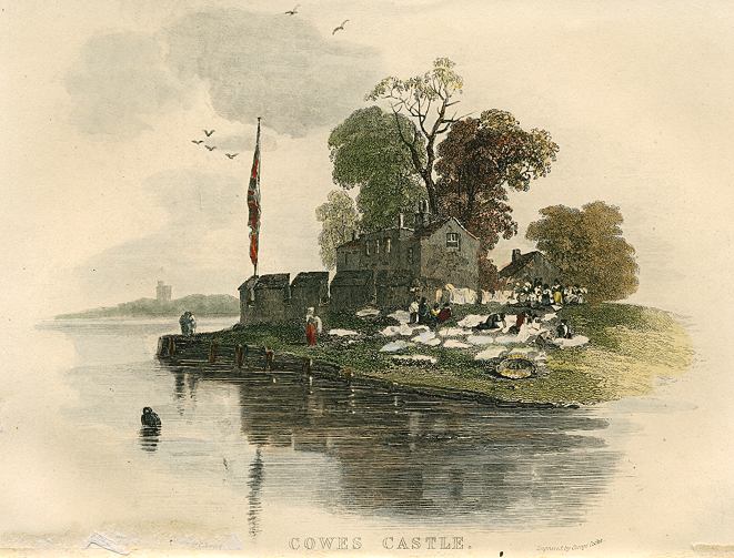 Isle-of-Wight, Cowes Castle, 1849