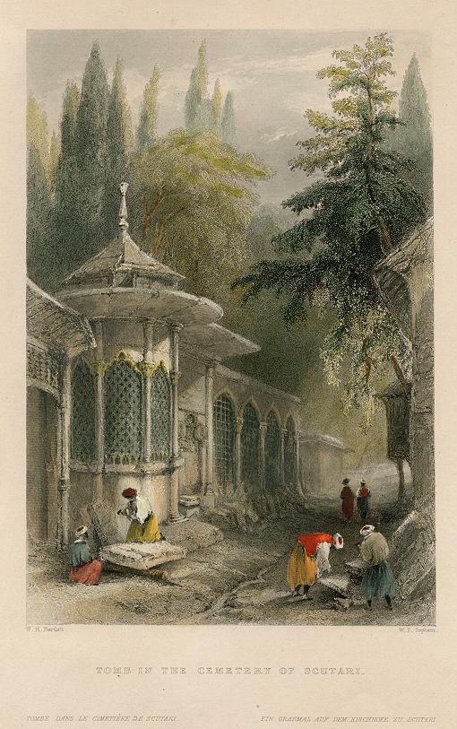 Turkey, Constantinople, Cemetary of Scutari, 1838