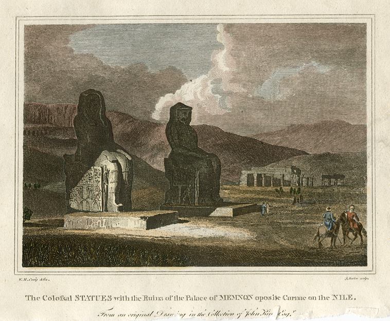 Egypt, Colossal Statues at Karnak, 1807