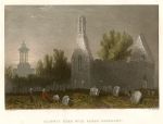Scotland, Alloway Kirk with Burn's Monument, 1840