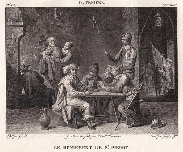 Le Reniement de St.Pierre, after Teniers, 1814