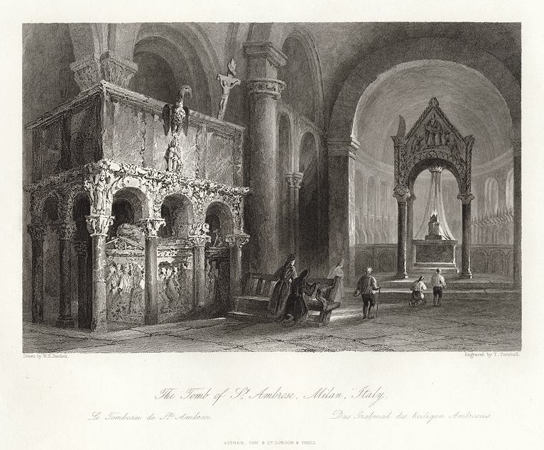 Italy, Milan, Tomb of St.Ambrose, 1841