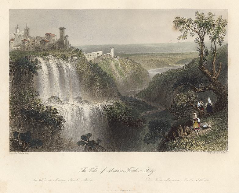 Italy, Tivoli, Villa of Mecaenas, 1841
