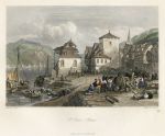Germany, St.Goar, on the Rhine, 1841