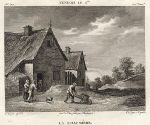 La Chaumiere, after Teniers, 1814