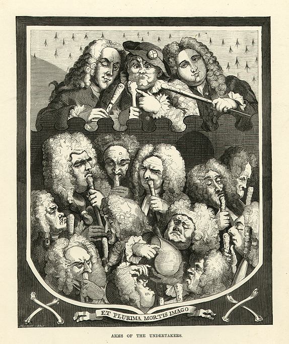 Arms of the Undertakers, after Hogarth, 1880