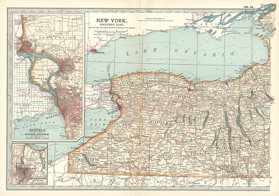 United States, New York, Western Part, 1897