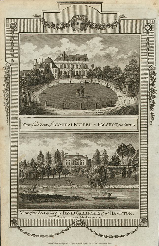 Surrey, Seats of Admiral Keppel & David Garrick, 1784