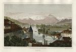 Switzerland, Thun view, 1820