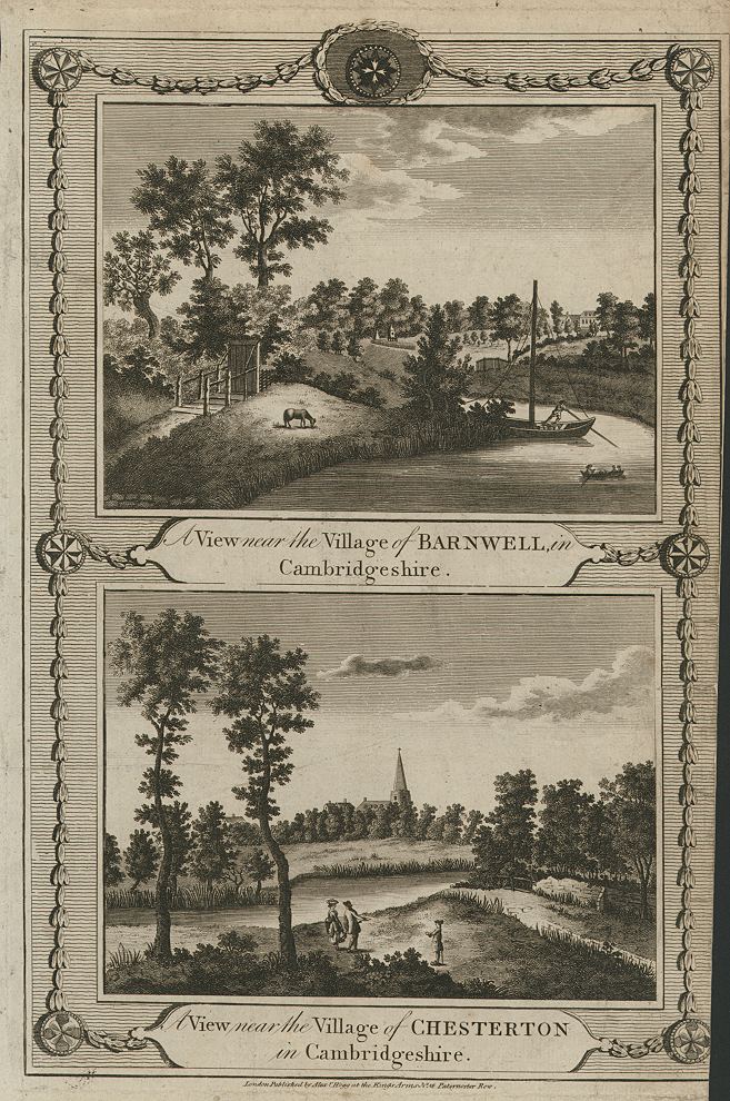 Cambridgeshire, view near Barnwell & view near Chesterton, 1784
