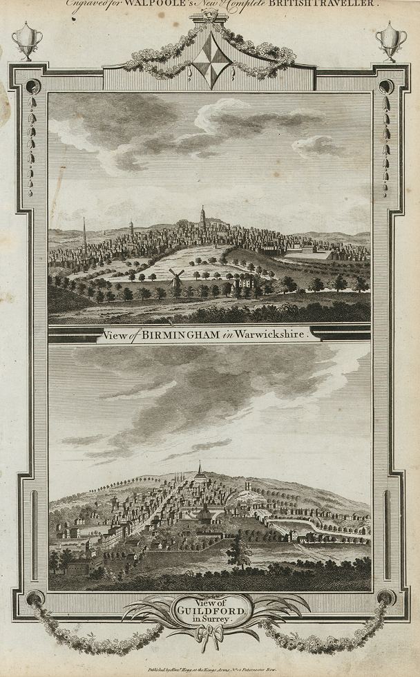 Birmingham and Guildford views, 1784