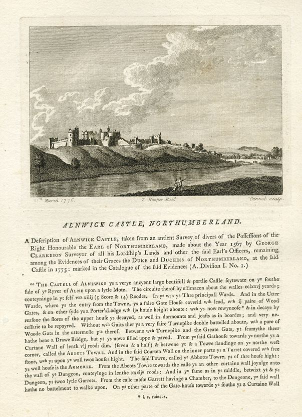 Northumberland, Alnwick Castle, 1786