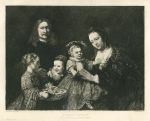 'A Family Portrait', etching after Rembrandt, 1889