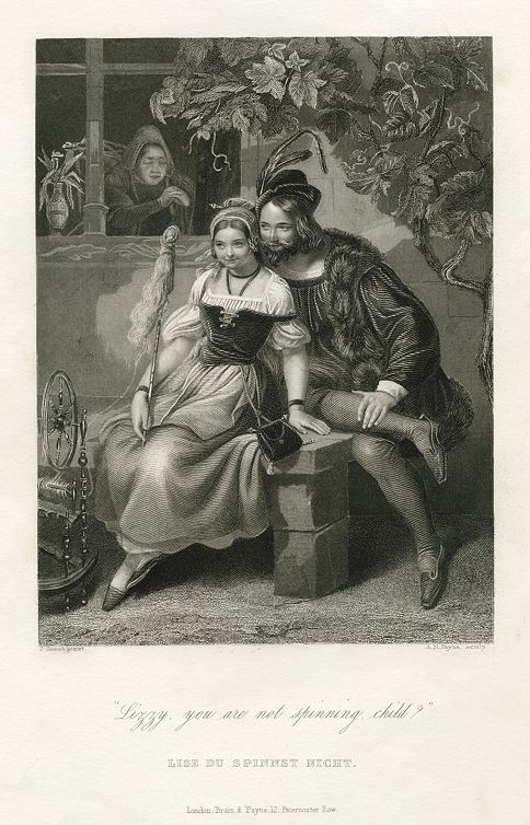 'Lizzy, you are not spinning child', after J.Jacob, 1845